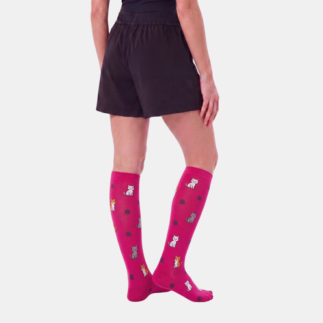 Kittens Pink Compression Socks