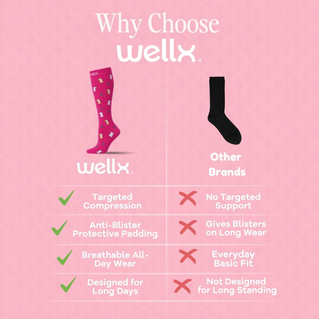 Kittens Pink Compression Socks