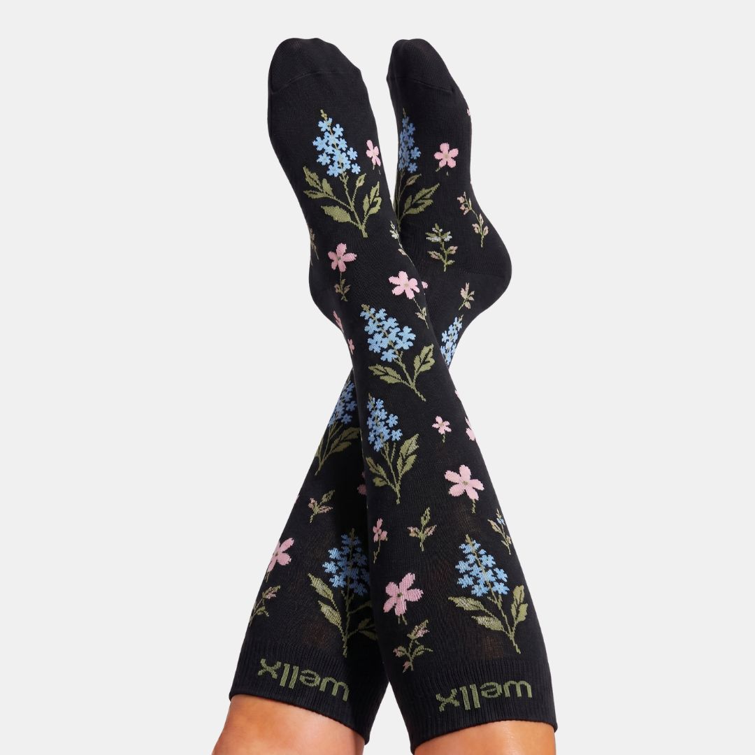 Lily Black Compression Socks