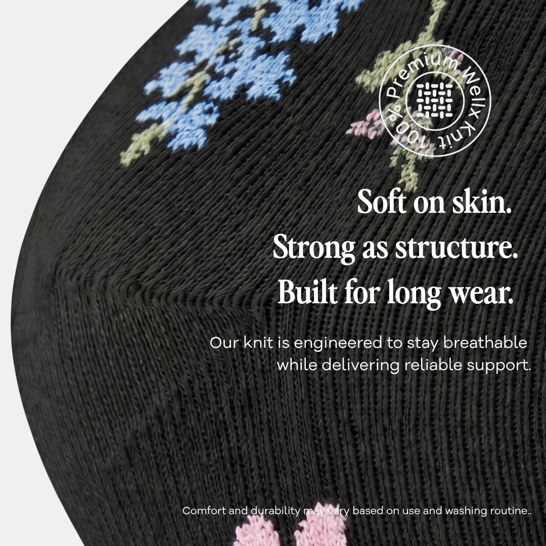 Lily Black Compression Socks