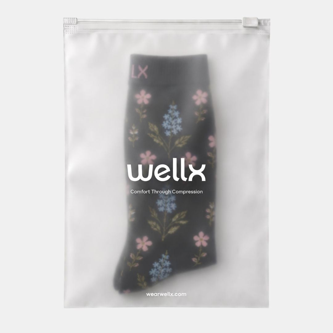 Lily Black Compression Socks