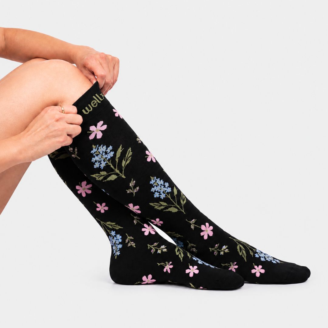Lily Black Compression Socks