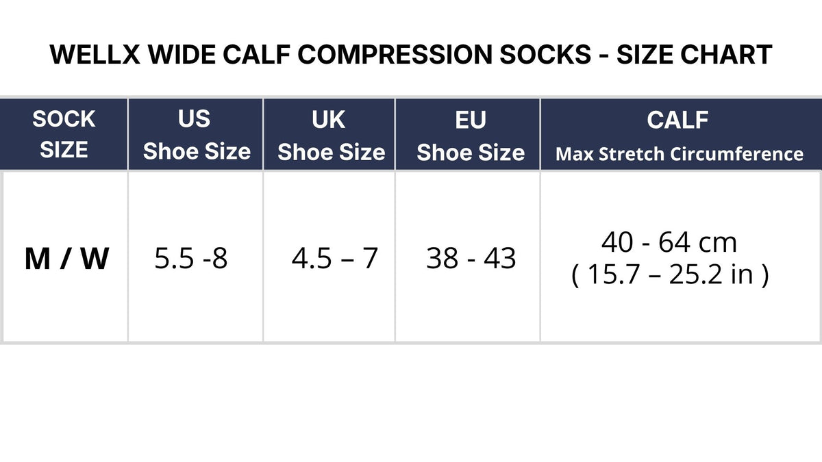 Guide des tailles - Chaussettes blanches PlusFit™