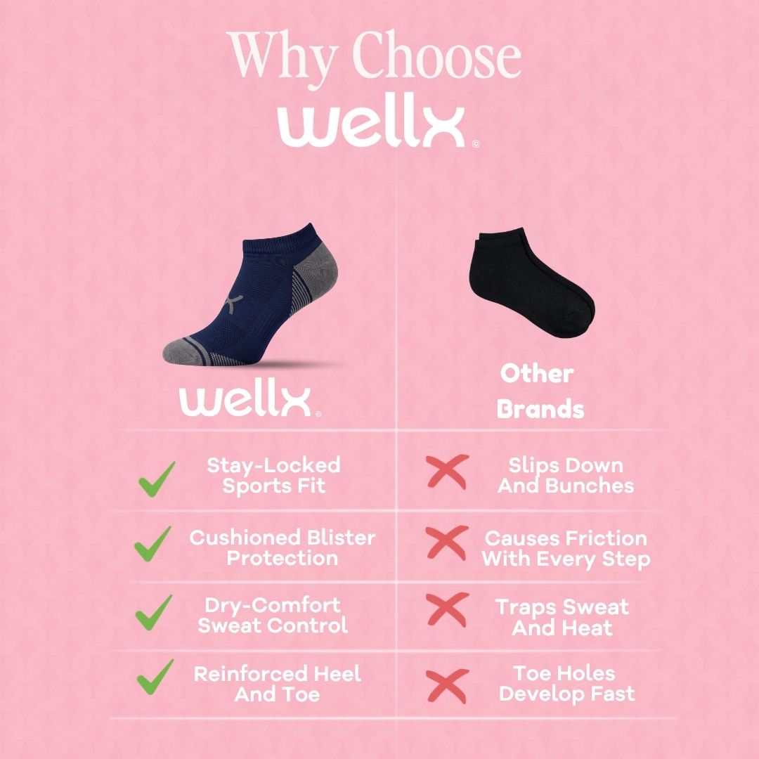 Chaussettes de compression bleu marine à la cheville