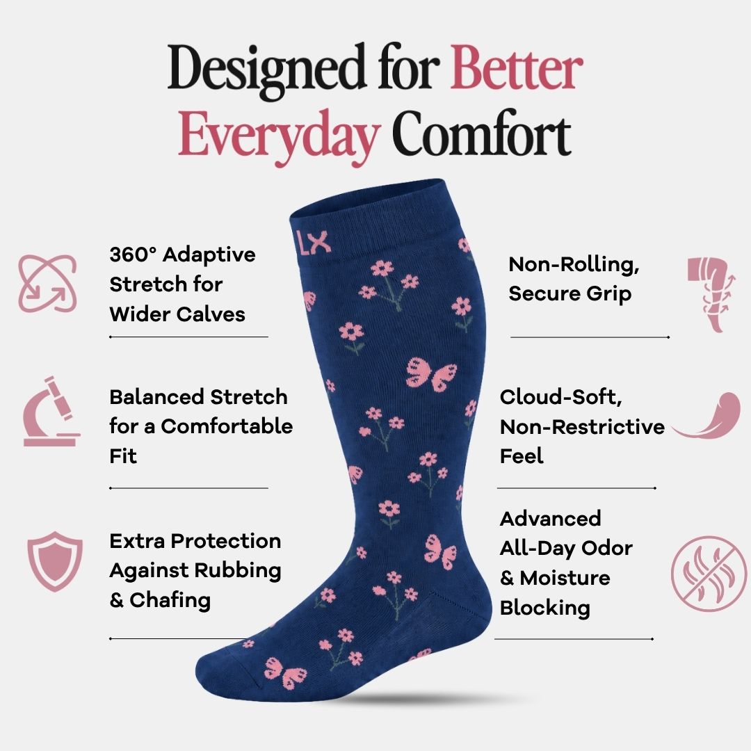 Chaussettes Butterfly Black PlusFit™