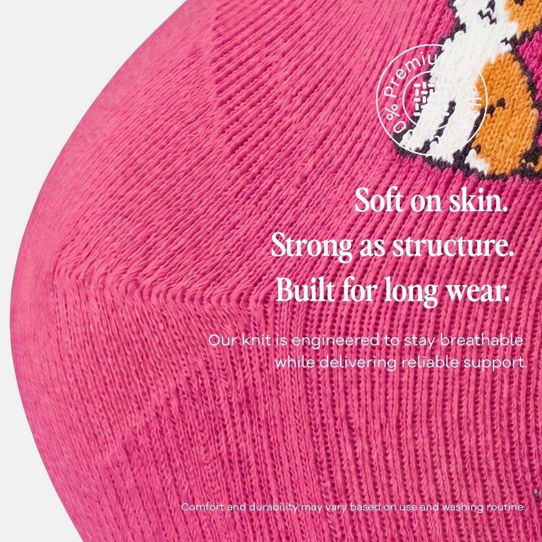 Kittens Pink Wide Calf Compression Socks