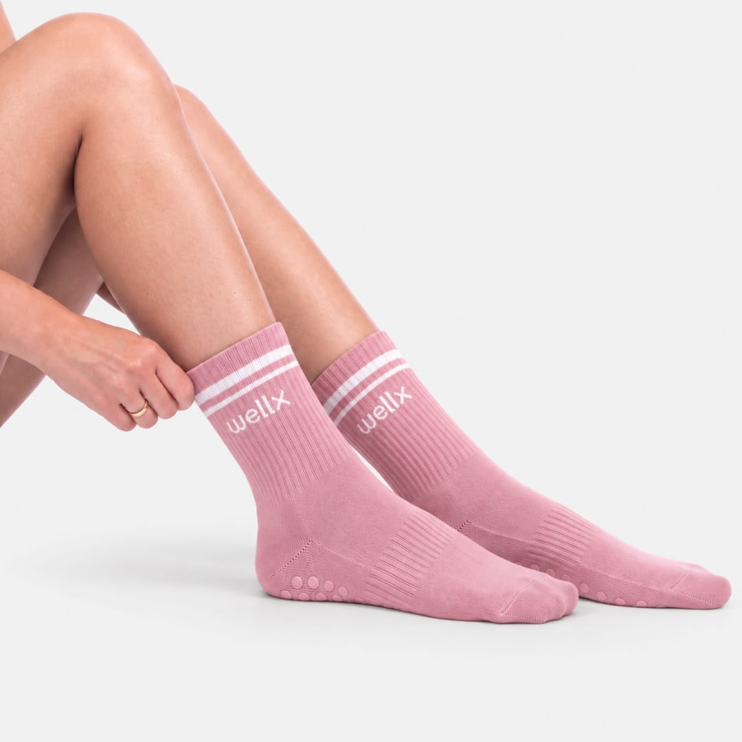 Vintage Pink Balance Grip Socks
