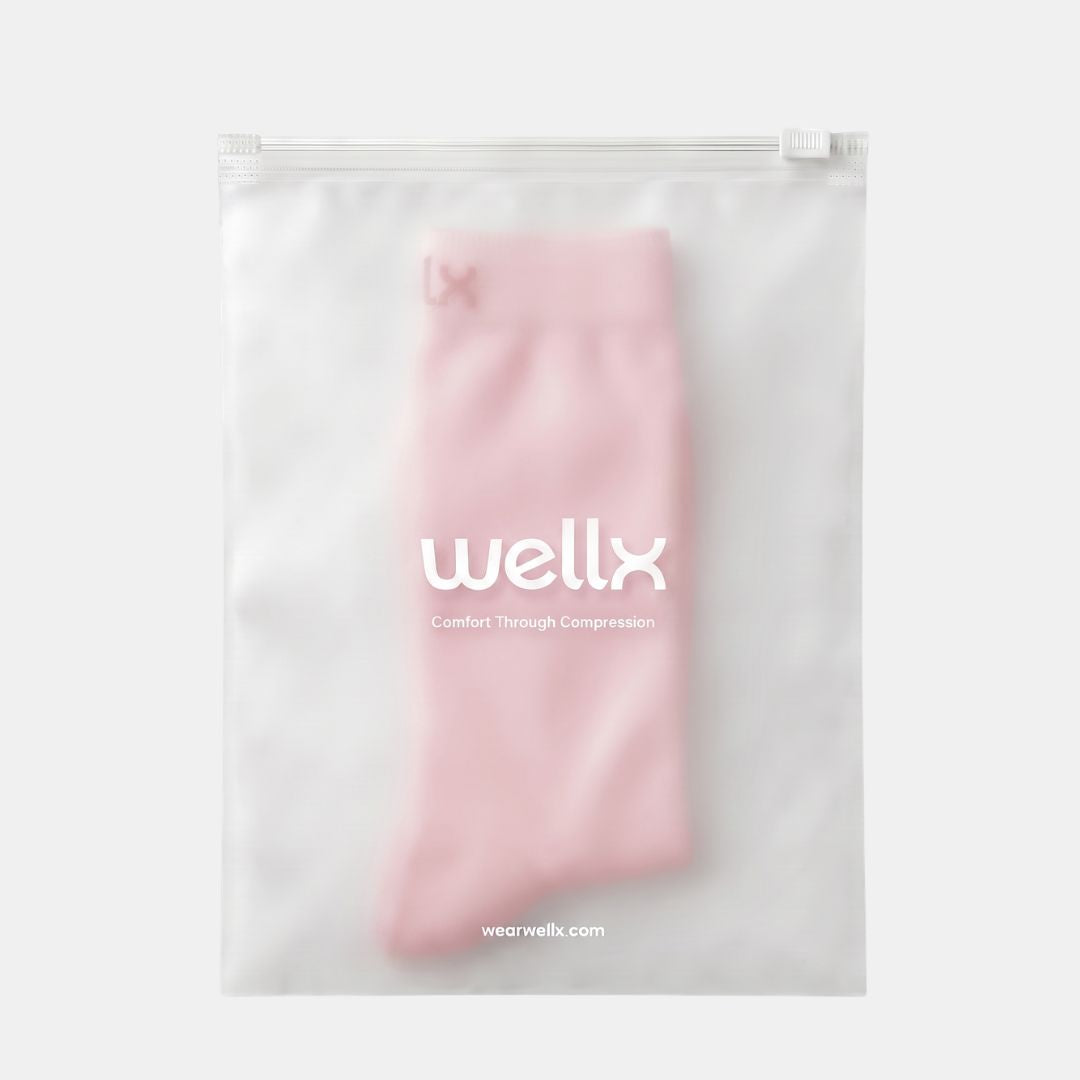 Vintage Pink Wide Calf Compression Socks