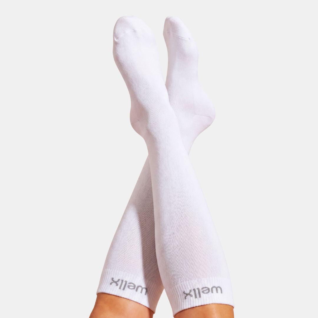 White Compression Socks