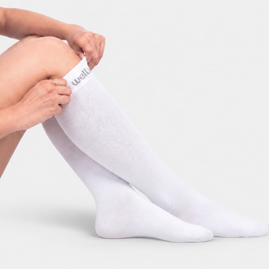 White Compression Socks